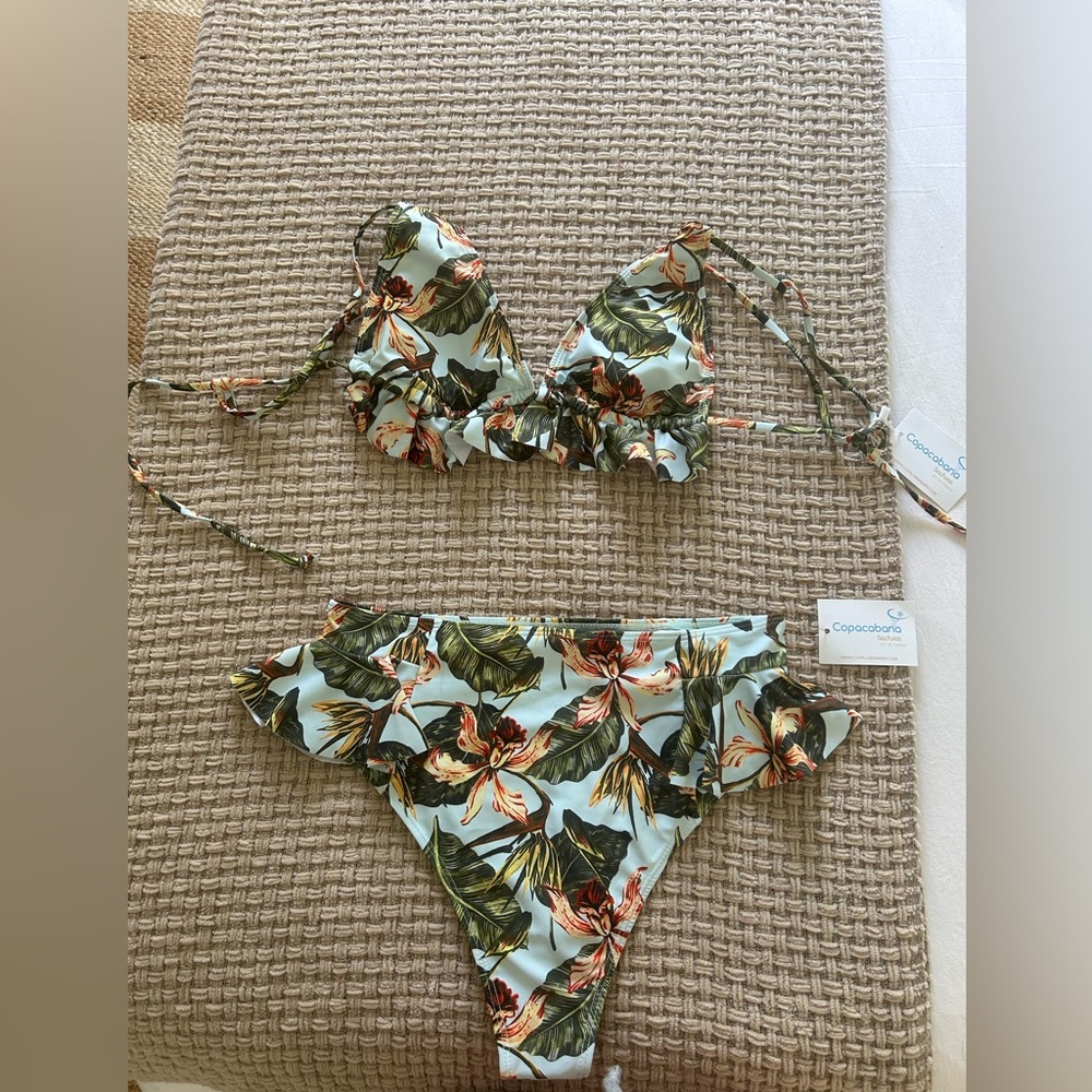 Floral Bikini Set - Green